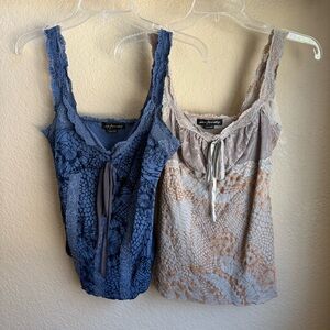 Set of Two Vintage Ann Ferriday Tanks